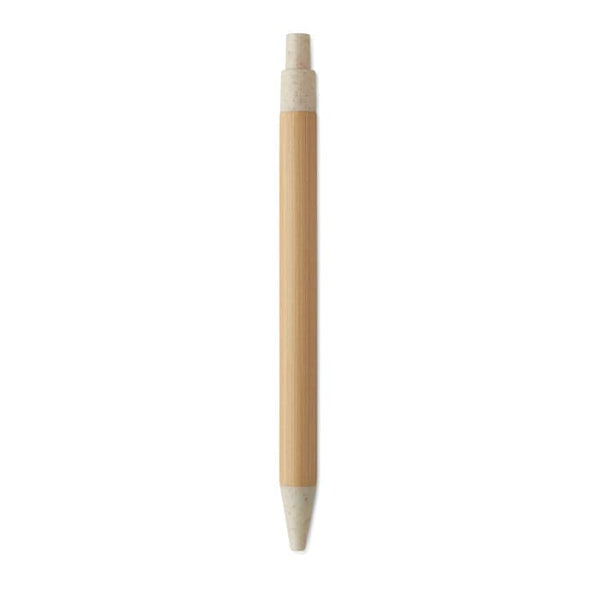 Penna a sfera in bambù e grano - personalizzabile con logo