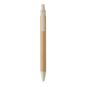 Penna a sfera in bambù e grano - personalizzabile con logo