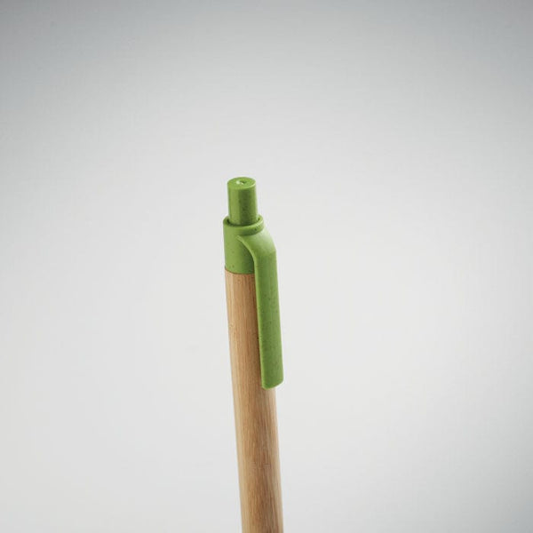 Penna a sfera in bambù e grano - personalizzabile con logo