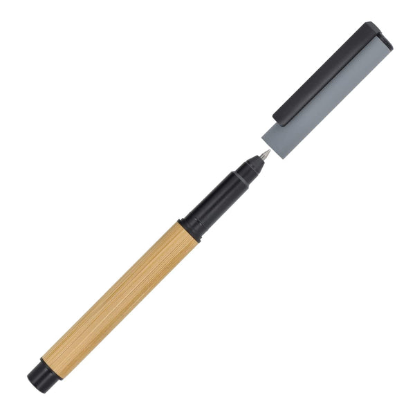 Penna a sfera in bambù Grigio - personalizzabile con logo