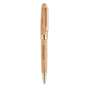 Penna a sfera in box beige - personalizzabile con logo