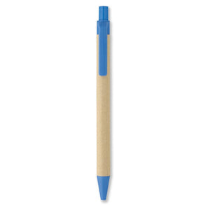 Penna a sfera in carta e mais blu - personalizzabile con logo