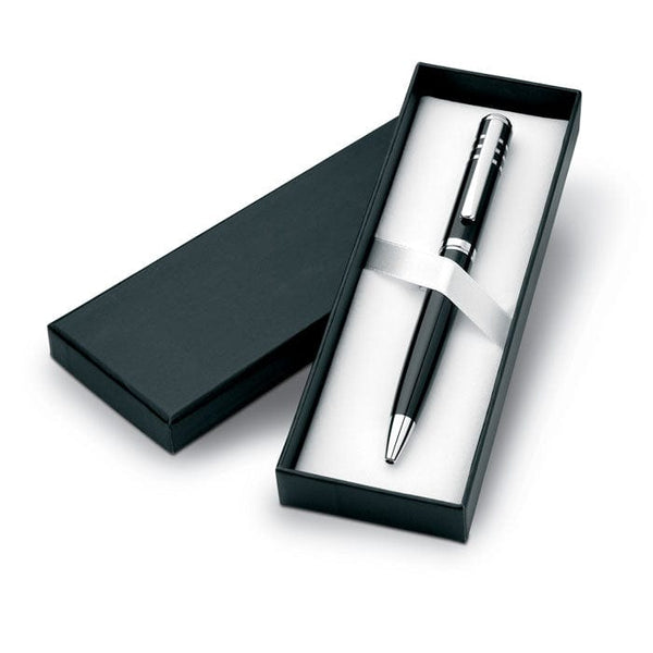 Penna a sfera in conf. regalo Nero - personalizzabile con logo