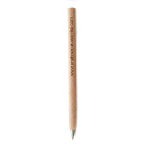 Penna a sfera in legno beige - personalizzabile con logo