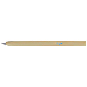 Penna a sfera in legno righello beige - personalizzabile con logo