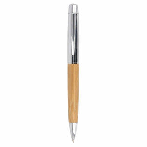 Penna a sfera in metallo in tubo natural - personalizzabile con logo