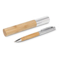 Penna a sfera in metallo in tubo natural - personalizzabile con logo