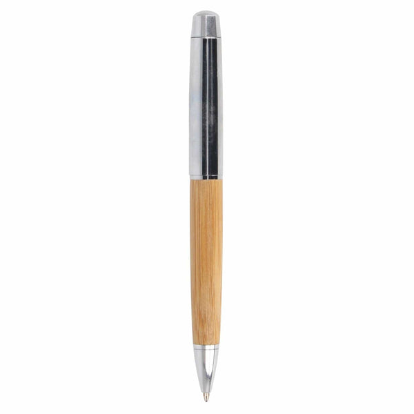 Penna a sfera in metallo in tubo natural - personalizzabile con logo