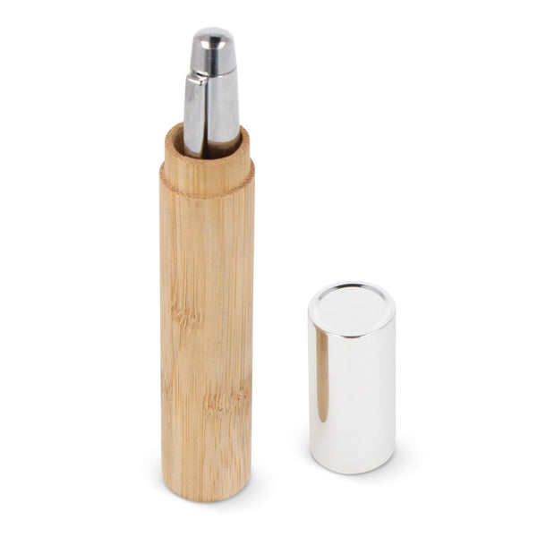 Penna a sfera in metallo in tubo natural - personalizzabile con logo
