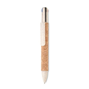 Penna a sfera in sughero 4 colori beige - personalizzabile con logo