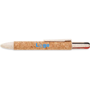 Penna a sfera in sughero 4 colori beige - personalizzabile con logo