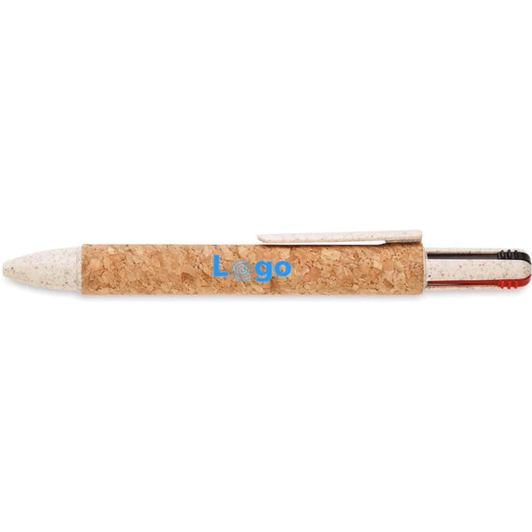 Penna a sfera in sughero 4 colori beige - personalizzabile con logo