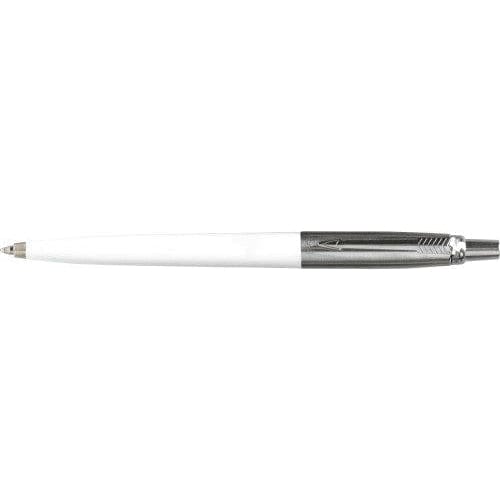 Penna a sfera Jotter in acciaio inox e plastica bianco / Black refill - personalizzabile con logo