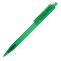 Penna a sfera Kuma trasparente grigio scuro verde - personalizzabile con logo