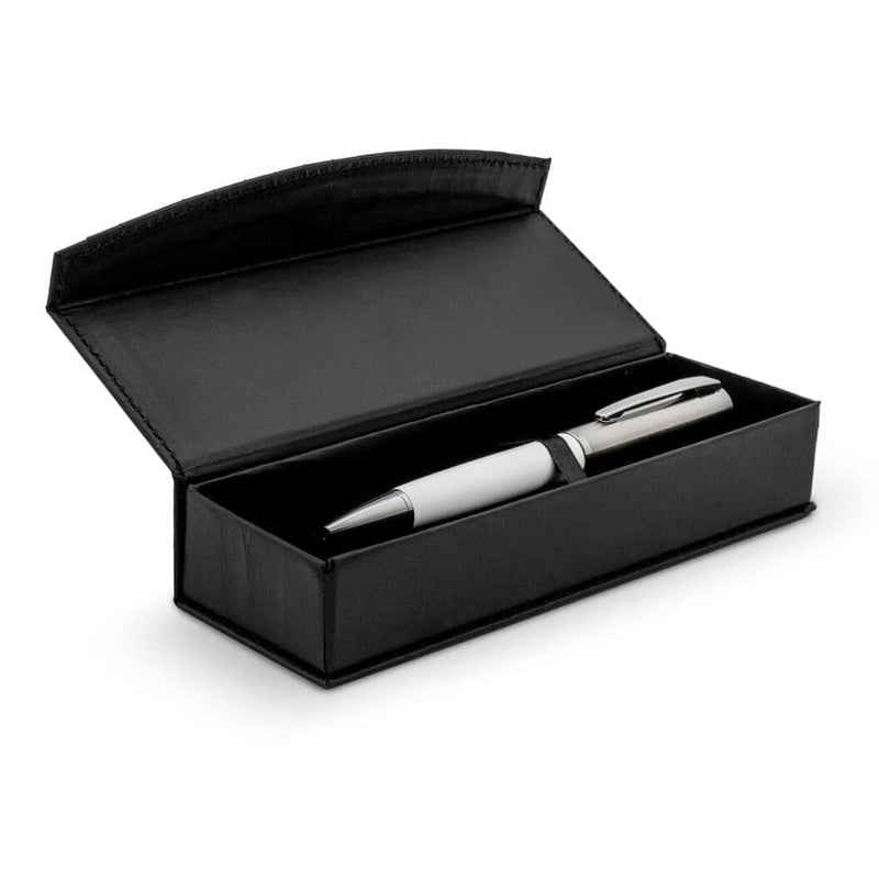 Penna a sfera Laredo in confezione regalo Bianco - personalizzabile con logo