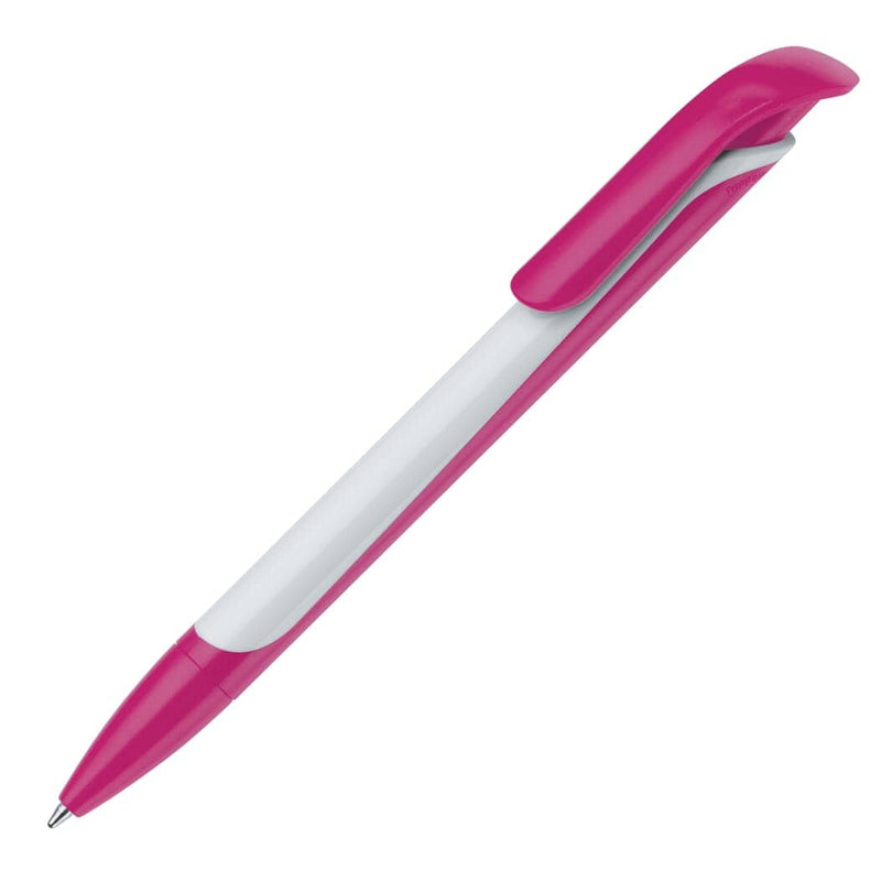 Penna a sfera Long Shadow Rosa / Bianco - personalizzabile con logo