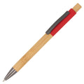 Penna a sfera Madrid in legno Rosso - personalizzabile con logo