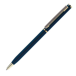 Penna a sfera Metal Slim Blu - personalizzabile con logo