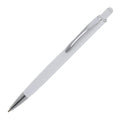 Penna a sfera Monaco in metallo gommato Bianco - personalizzabile con logo