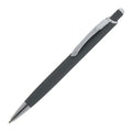 Penna a sfera Monaco in metallo gommato Grigio - personalizzabile con logo