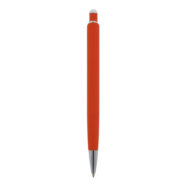 Penna a sfera Monaco in metallo gommato - personalizzabile con logo