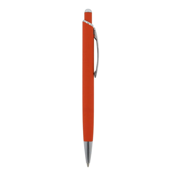 Penna a sfera Monaco in metallo gommato - personalizzabile con logo