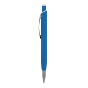 Penna a sfera Monaco in metallo gommato - personalizzabile con logo
