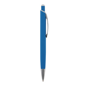 Penna a sfera Monaco in metallo gommato - personalizzabile con logo