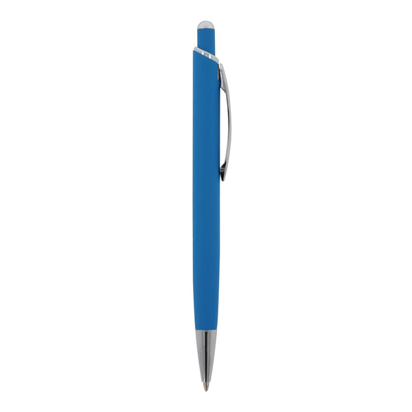 Penna a sfera Monaco in metallo gommato - personalizzabile con logo