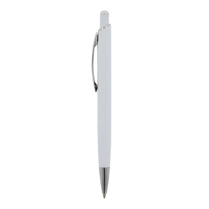 Penna a sfera Monaco in metallo gommato - personalizzabile con logo