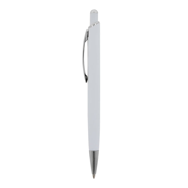 Penna a sfera Monaco in metallo gommato - personalizzabile con logo