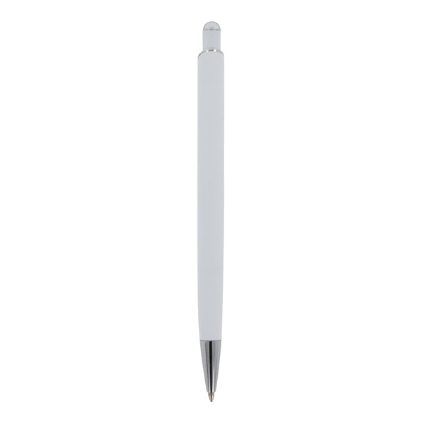 Penna a sfera Monaco in metallo gommato - personalizzabile con logo