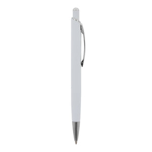 Penna a sfera Monaco in metallo gommato - personalizzabile con logo