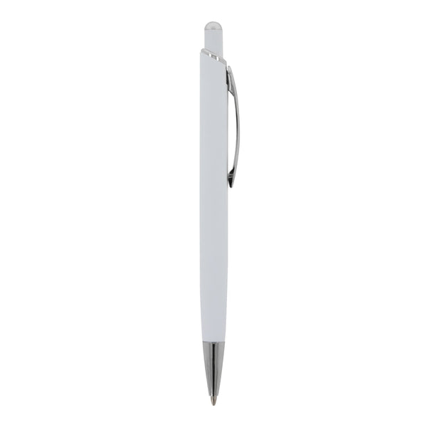 Penna a sfera Monaco in metallo gommato - personalizzabile con logo