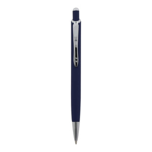 Penna a sfera Monaco in metallo gommato - personalizzabile con logo
