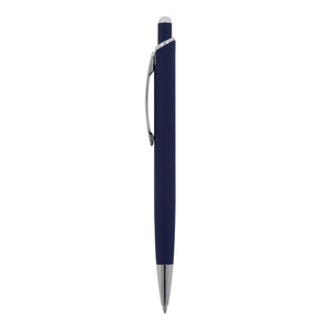 Penna a sfera Monaco in metallo gommato - personalizzabile con logo