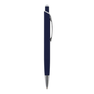 Penna a sfera Monaco in metallo gommato - personalizzabile con logo