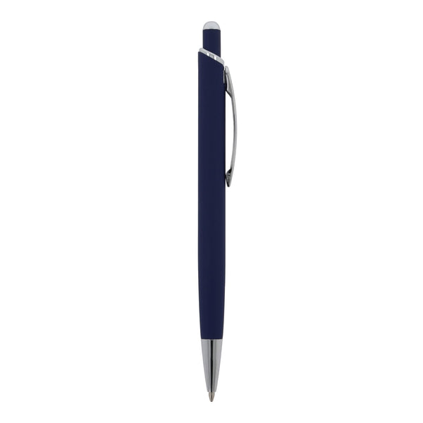 Penna a sfera Monaco in metallo gommato - personalizzabile con logo