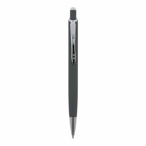 Penna a sfera Monaco in metallo gommato - personalizzabile con logo