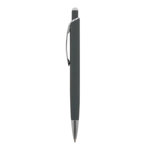 Penna a sfera Monaco in metallo gommato - personalizzabile con logo