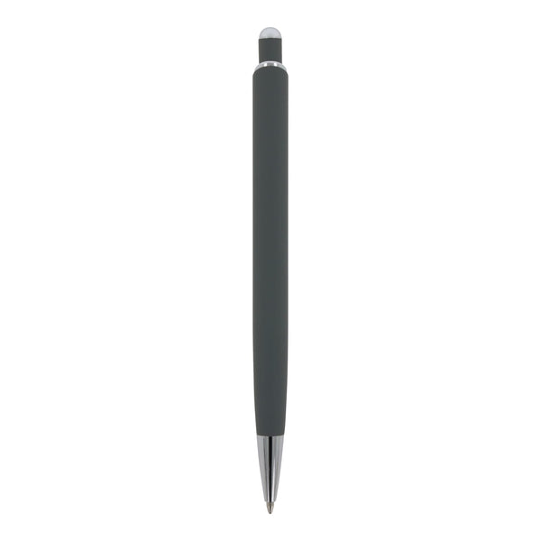 Penna a sfera Monaco in metallo gommato - personalizzabile con logo