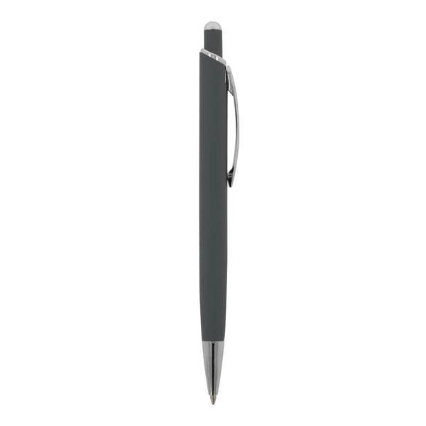 Penna a sfera Monaco in metallo gommato - personalizzabile con logo