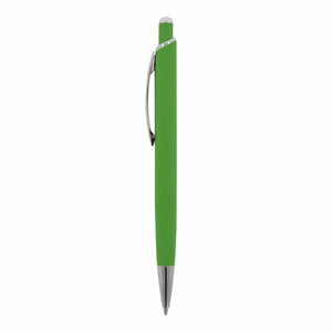 Penna a sfera Monaco in metallo gommato - personalizzabile con logo