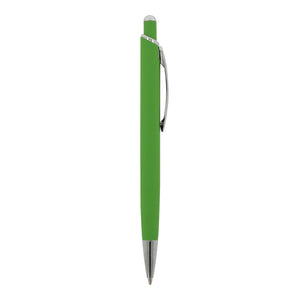Penna a sfera Monaco in metallo gommato - personalizzabile con logo