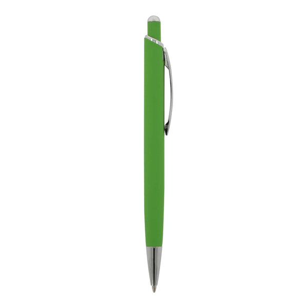 Penna a sfera Monaco in metallo gommato - personalizzabile con logo