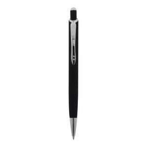 Penna a sfera Monaco in metallo gommato - personalizzabile con logo