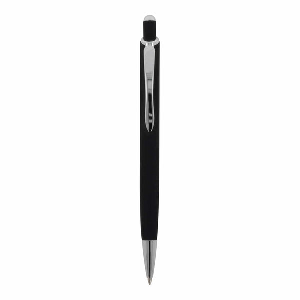 Penna a sfera Monaco in metallo gommato - personalizzabile con logo