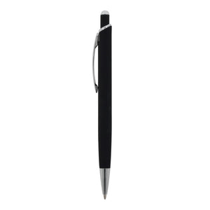 Penna a sfera Monaco in metallo gommato - personalizzabile con logo