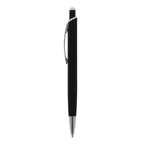 Penna a sfera Monaco in metallo gommato - personalizzabile con logo