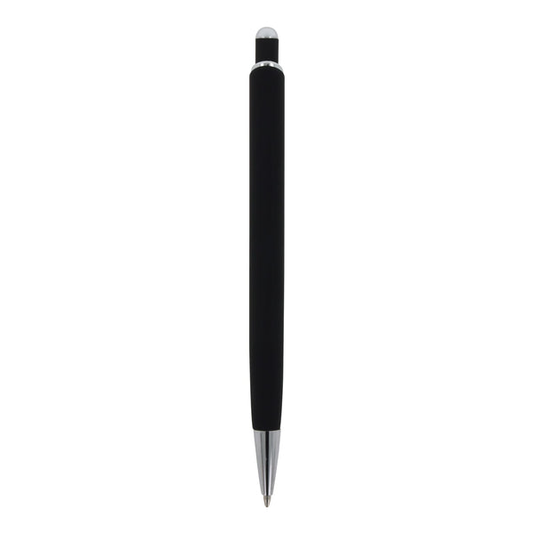 Penna a sfera Monaco in metallo gommato - personalizzabile con logo